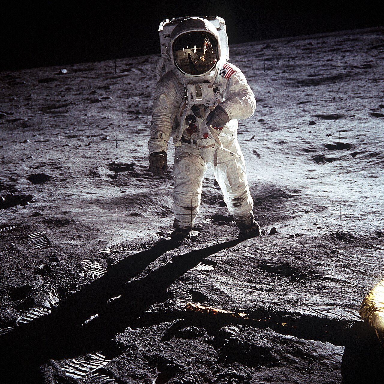 Buzz Aldrin sobre la superficie de la Luna durante Apollo 11